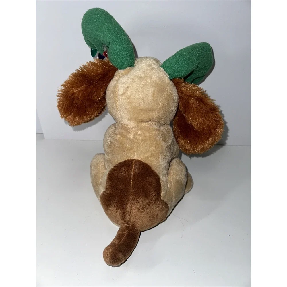 2007 Tekky Toys Animated Flapping Ears Dog Christmas Plush Sings 